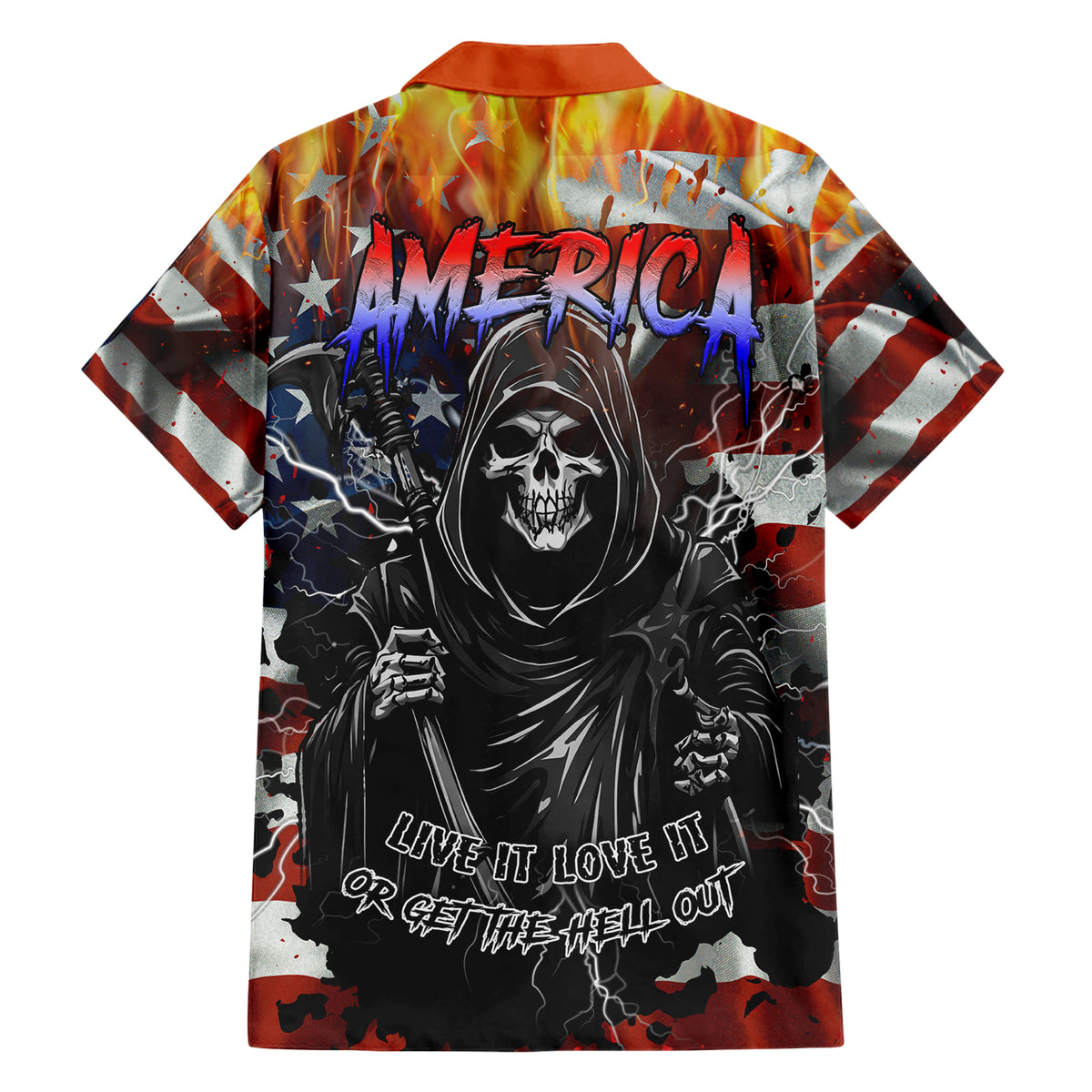 America Live It Love it Or Get the Hell Out Hawaiian Shirt - Wonder Print Shop