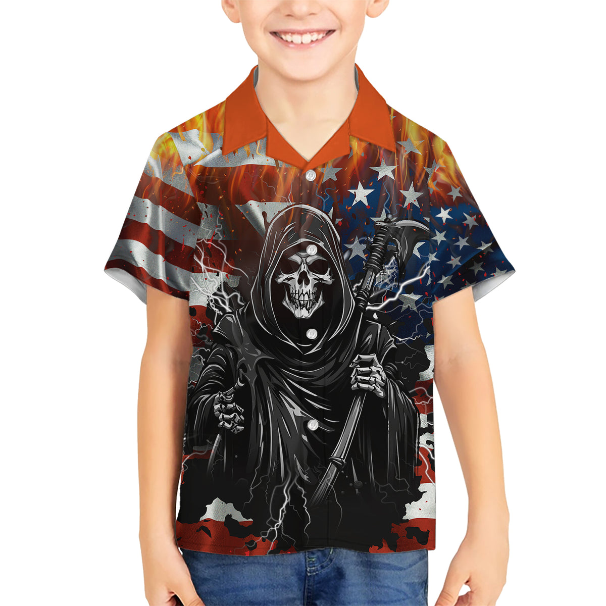 America Live It Love it Or Get the Hell Out Kid Hawaiian Shirt - Wonder Print Shop