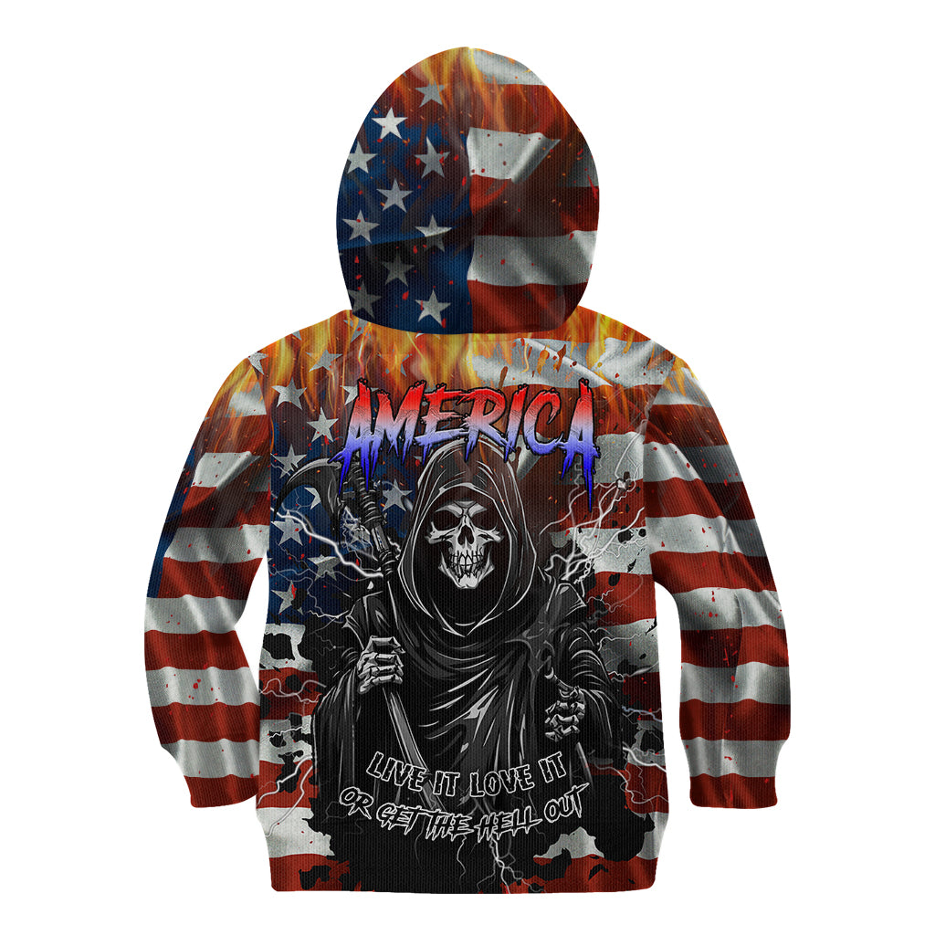 America Live It Love it Or Get the Hell Out Kid Hoodie - Wonder Print Shop