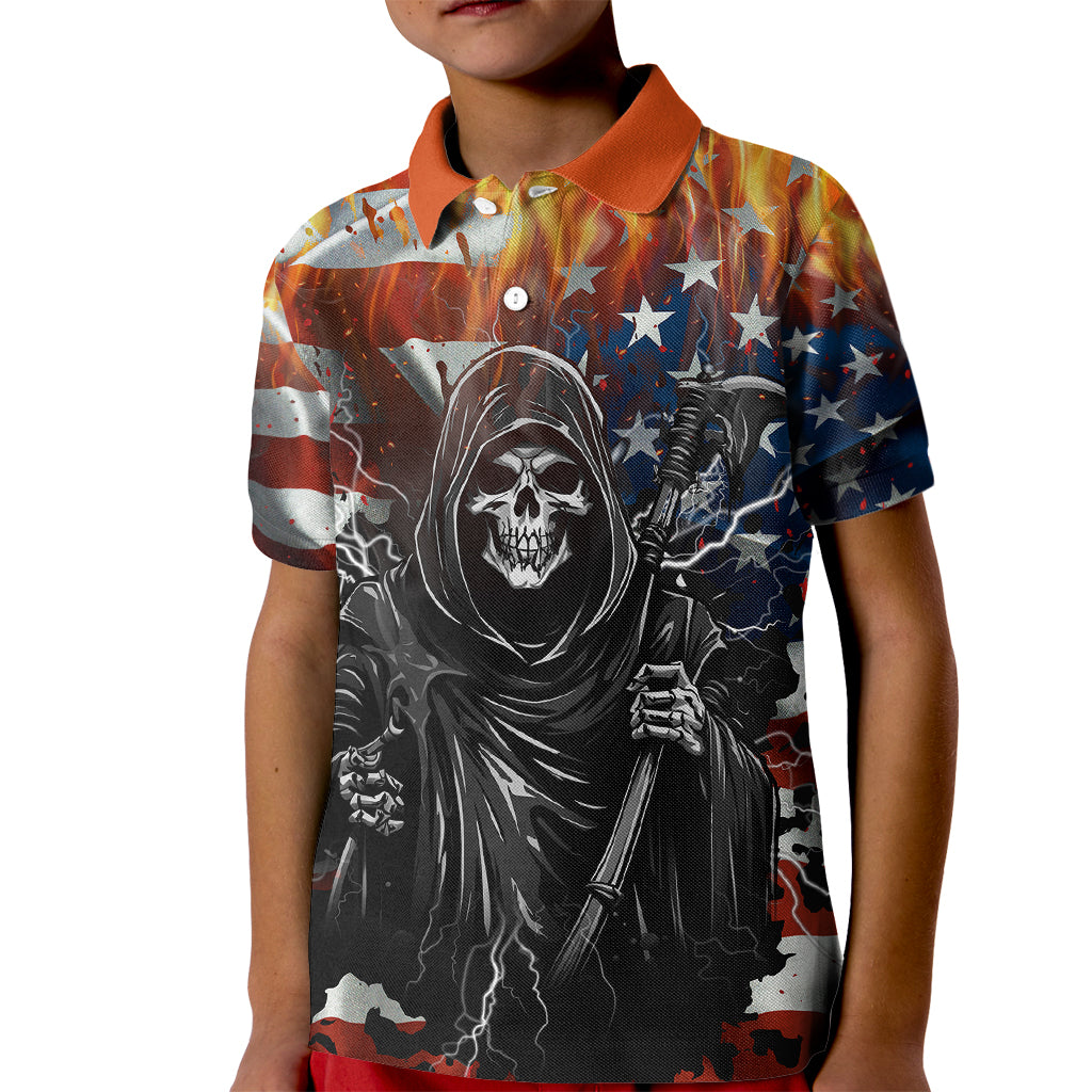 America Live It Love it Or Get the Hell Out Kid Polo Shirt - Wonder Print Shop