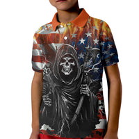 America Live It Love it Or Get the Hell Out Kid Polo Shirt - Wonder Print Shop