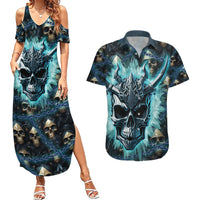 Welcome To The Dark Side Couples Matching Summer Maxi Dress and Hawaiian Shirt - Wonder Print Shop