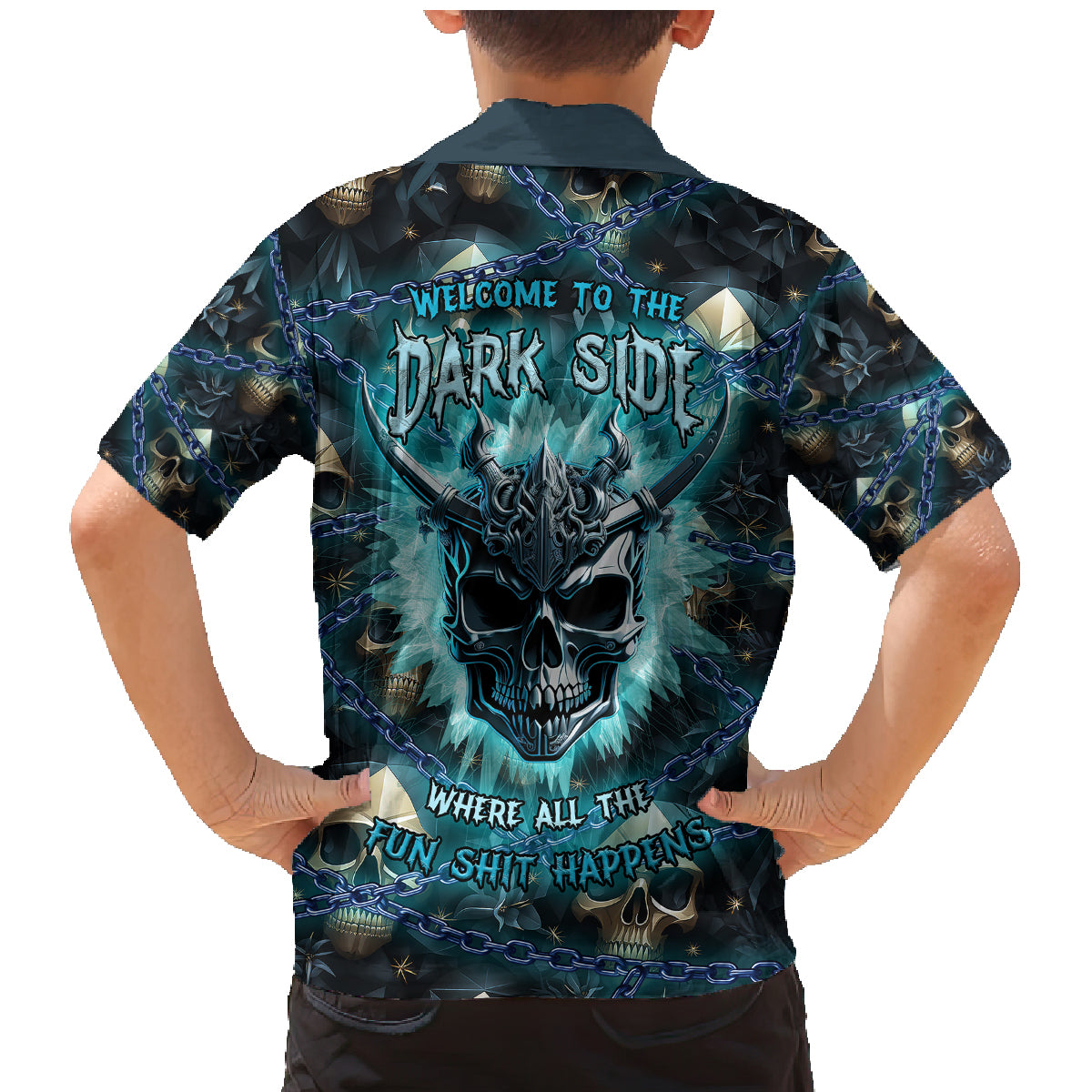 Welcome To The Dark Side Family Matching Mermaid Dress and Hawaiian Shirt - Wonder Print Shop