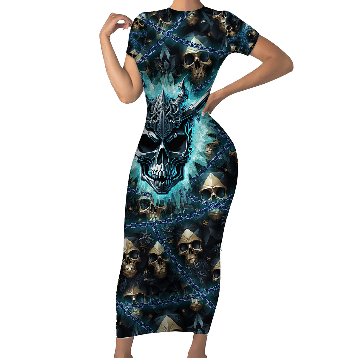 Welcome To The Dark Side Family Matching Short Sleeve Bodycon Dress and Hawaiian Shirt - Wonder Print Shop