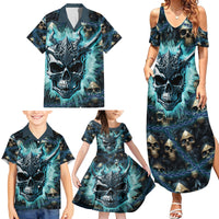 Welcome To The Dark Side Family Matching Summer Maxi Dress and Hawaiian Shirt - Wonder Print Shop