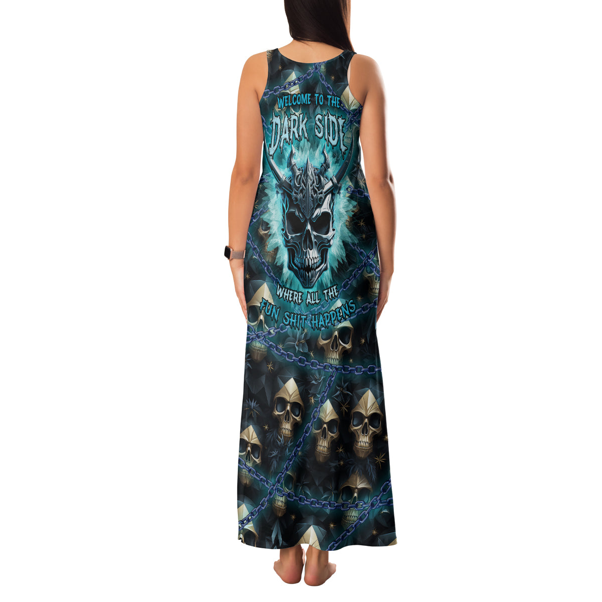 Welcome To The Dark Side Family Matching Tank Maxi Dress and Hawaiian Shirt - Wonder Print Shop
