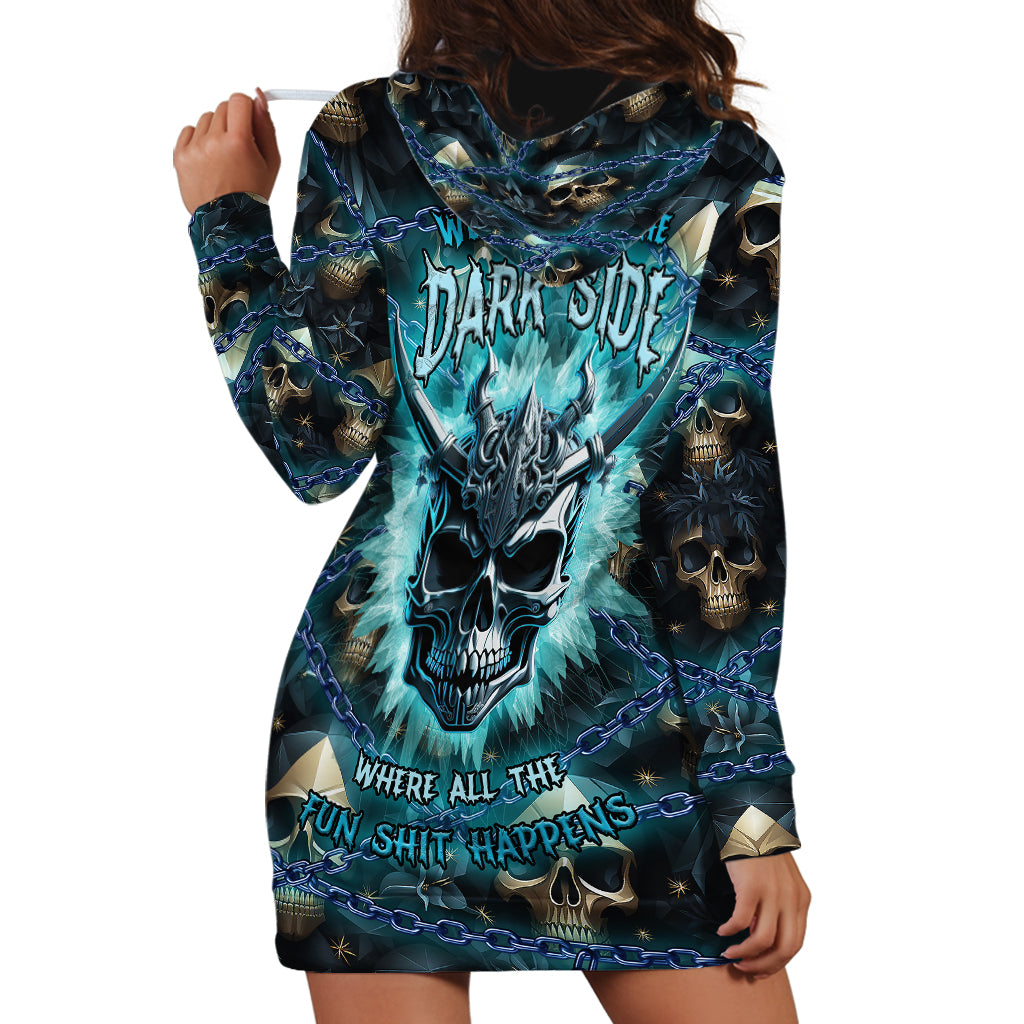 Welcome To The Dark Side Hoodie Dress - Wonder Print Shop