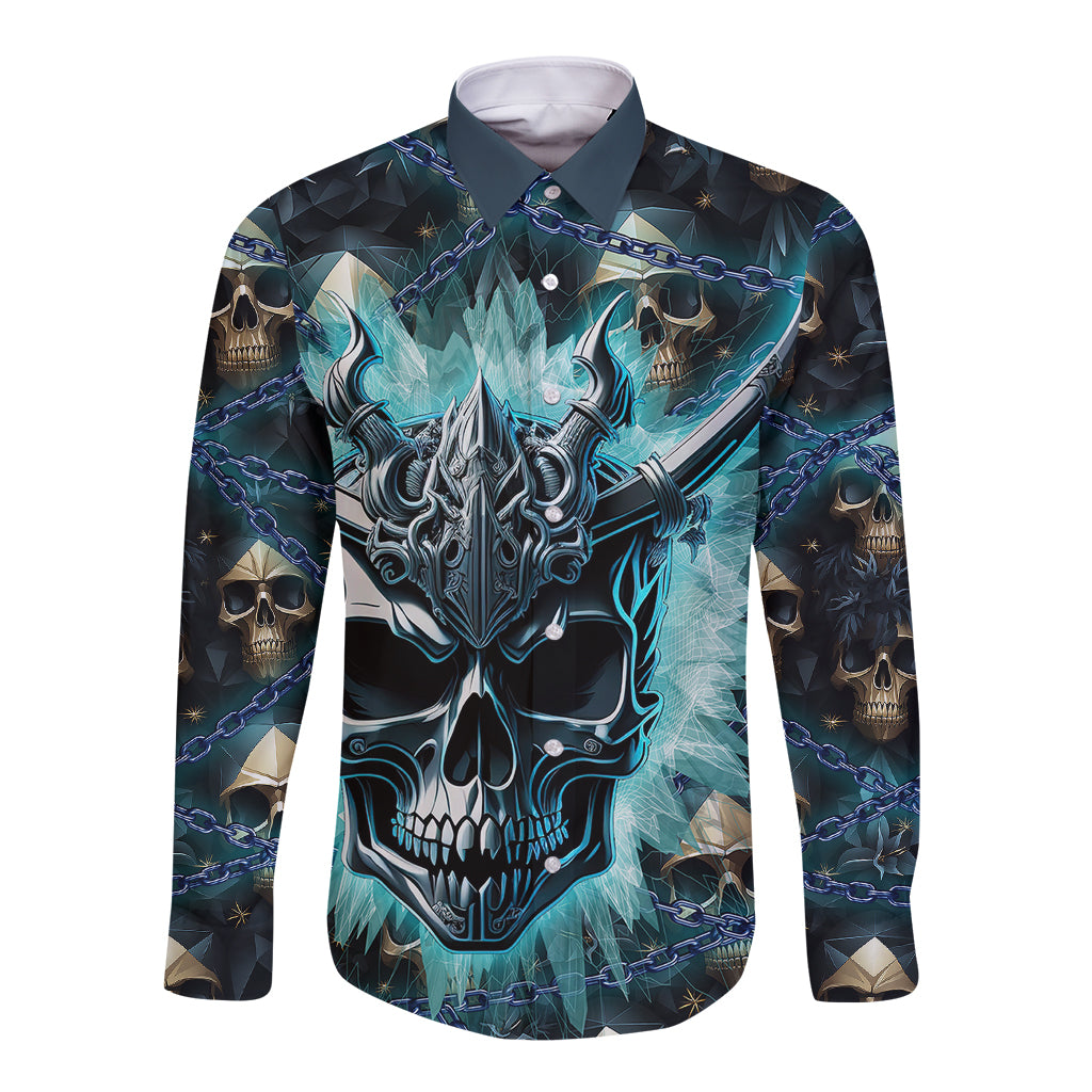 Welcome To The Dark Side Long Sleeve Button Shirt - Wonder Print Shop