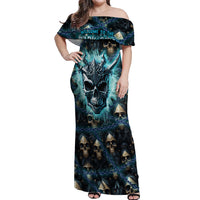 Welcome To The Dark Side Off Shoulder Maxi Dress - Wonder Print Shop
