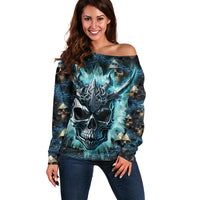 Welcome To The Dark Side Off Shoulder Sweater - Wonder Print Shop