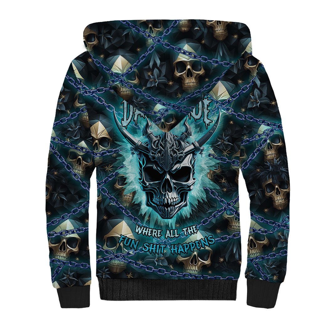 Welcome To The Dark Side Sherpa Hoodie - Wonder Print Shop