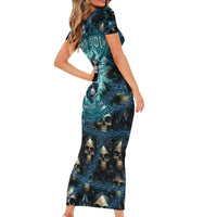 Welcome To The Dark Side Short Sleeve Bodycon Dress - Wonder Print Shop