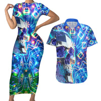 Be Careful Who You F Over Some Of Us F Back Couples Matching Short Sleeve Bodycon Dress and Hawaiian Shirt - Wonder Print Shop