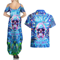 Be Careful Who You F Over Some Of Us F Back Couples Matching Summer Maxi Dress and Hawaiian Shirt - Wonder Print Shop