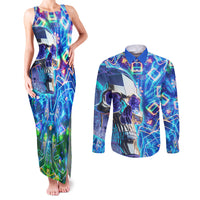 Be Careful Who You F Over Some Of Us F Back Couples Matching Tank Maxi Dress and Long Sleeve Button Shirts - Wonder Print Shop