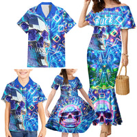 Be Careful Who You F Over Some Of Us F Back Family Matching Mermaid Dress and Hawaiian Shirt - Wonder Print Shop