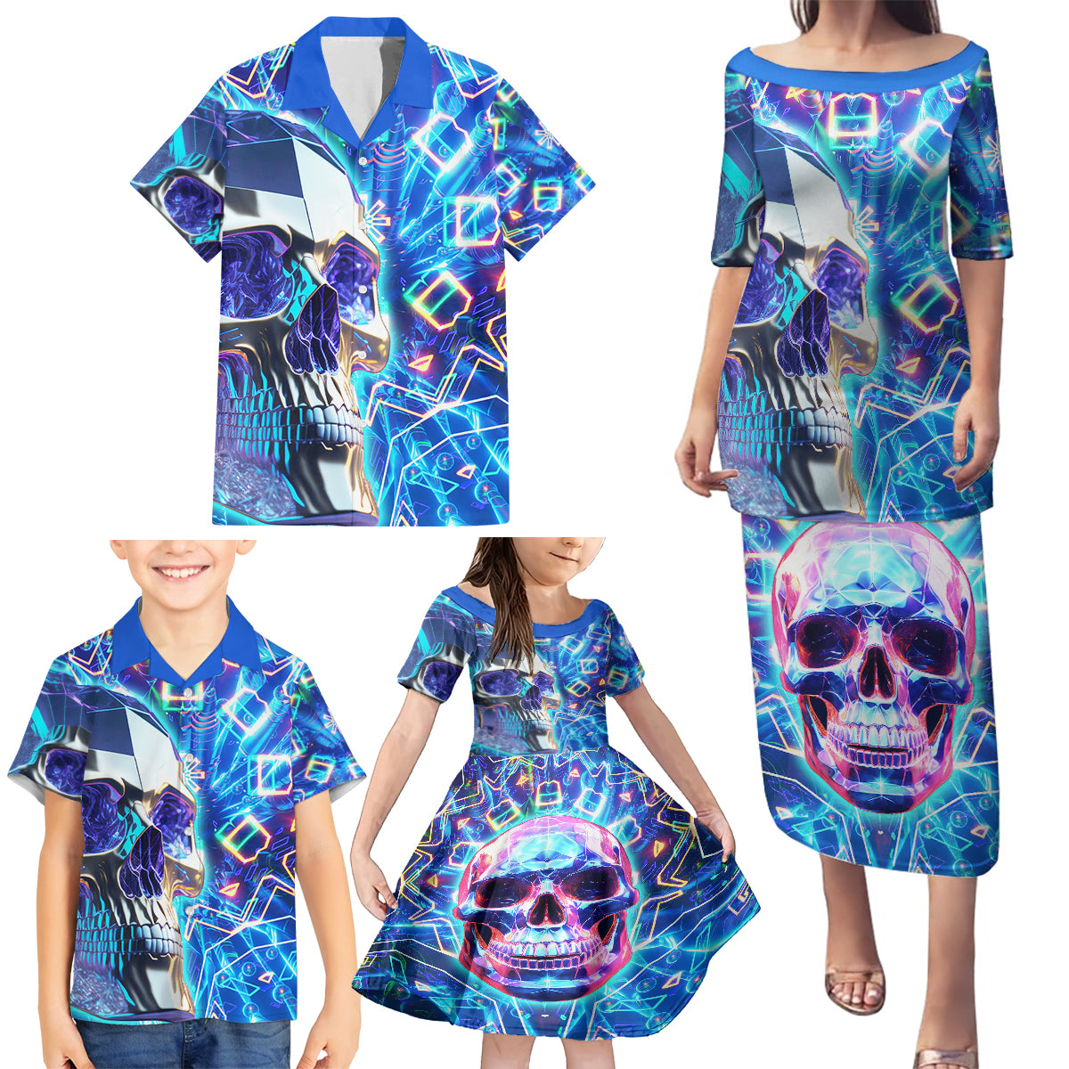 Be Careful Who You F Over Some Of Us F Back Family Matching Puletasi Dress and Hawaiian Shirt - Wonder Print Shop