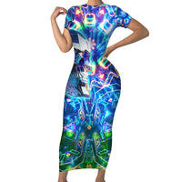 Be Careful Who You F Over Some Of Us F Back Family Matching Short Sleeve Bodycon Dress and Hawaiian Shirt - Wonder Print Shop