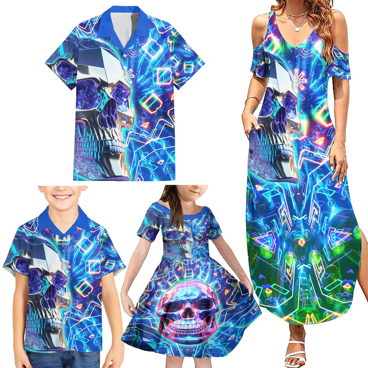 Be Careful Who You F Over Some Of Us F Back Family Matching Summer Maxi Dress and Hawaiian Shirt - Wonder Print Shop