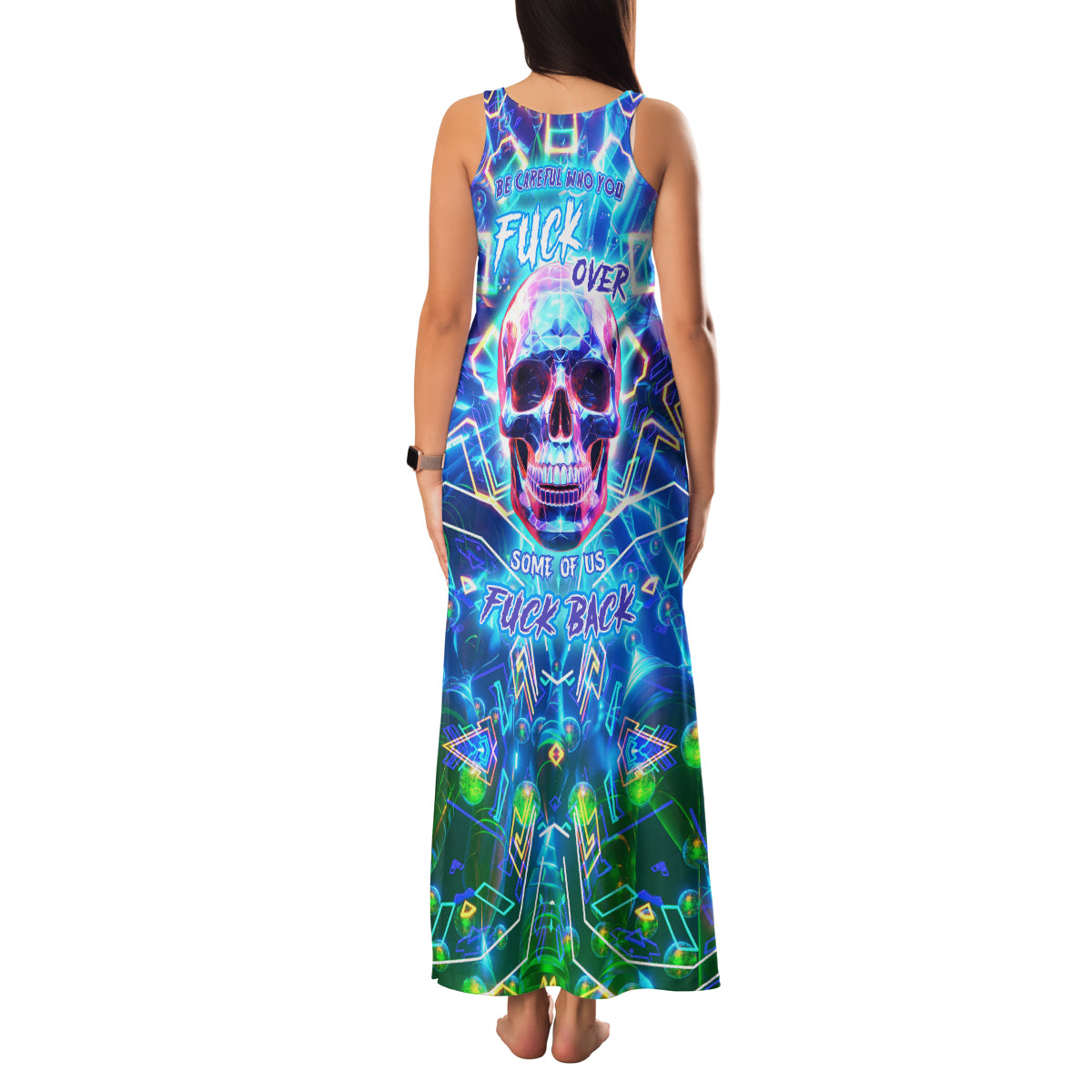Be Careful Who You F Over Some Of Us F Back Family Matching Tank Maxi Dress and Hawaiian Shirt - Wonder Print Shop