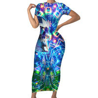 Be Careful Who You F Over Some Of Us F Back Short Sleeve Bodycon Dress - Wonder Print Shop