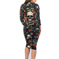 I Talk I Smile I Laugh Too But Be Care Ful When I'm Silent Family Matching Long Sleeve Bodycon Dress and Hawaiian Shirt - Wonder Print Shop