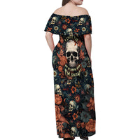 I Talk I Smile I Laugh Too But Be Care Ful When I'm Silent Family Matching Off Shoulder Maxi Dress and Hawaiian Shirt - Wonder Print Shop