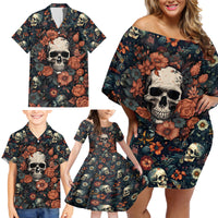 I Talk I Smile I Laugh Too But Be Care Ful When I'm Silent Family Matching Off Shoulder Short Dress and Hawaiian Shirt - Wonder Print Shop