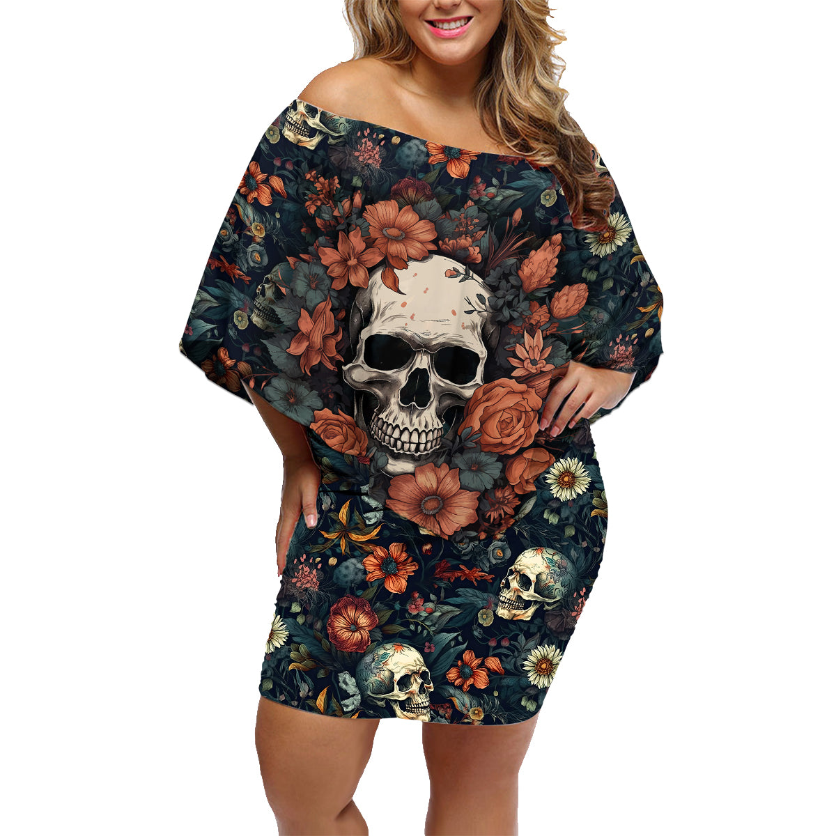 I Talk I Smile I Laugh Too But Be Care Ful When I'm Silent Family Matching Off Shoulder Short Dress and Hawaiian Shirt - Wonder Print Shop