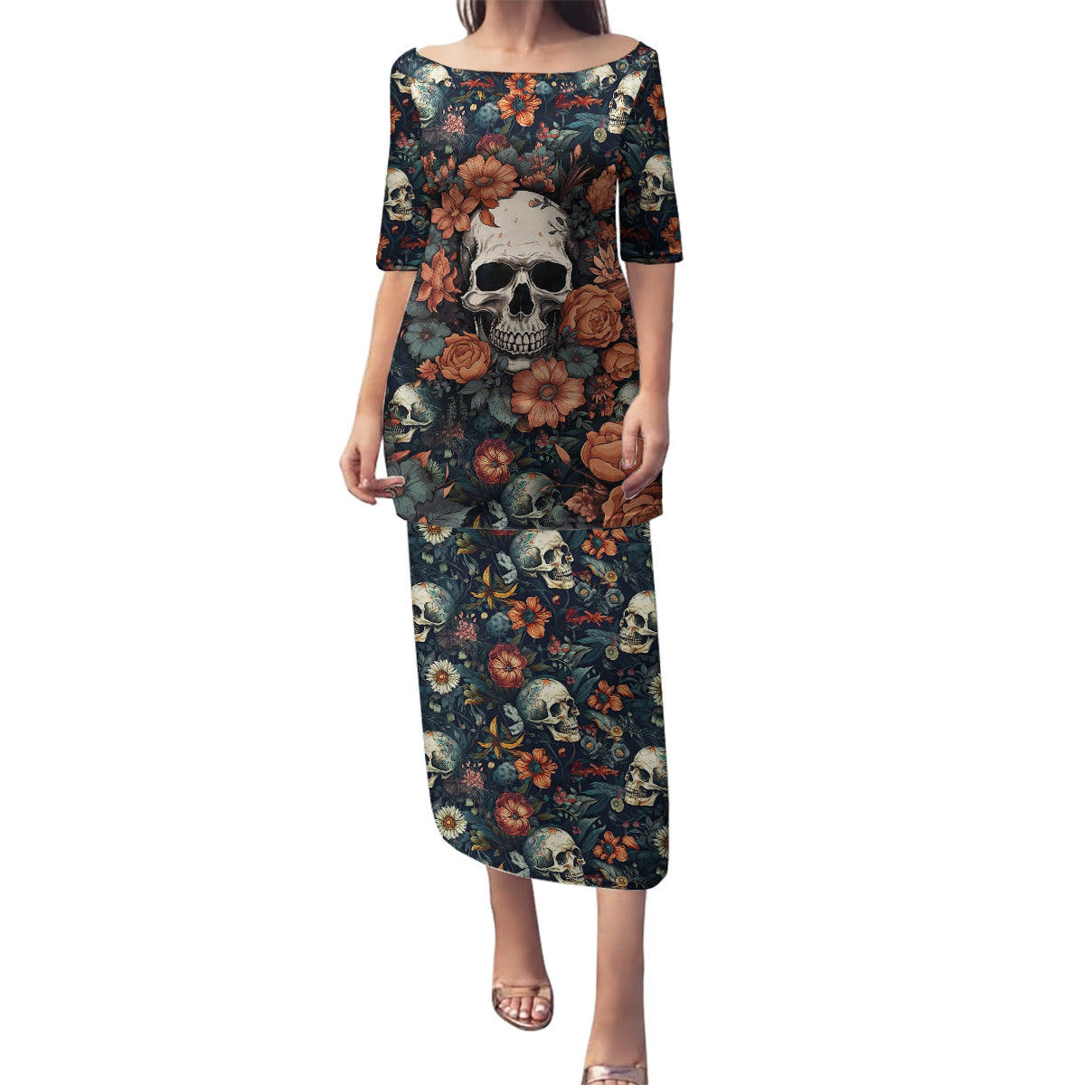 I Talk I Smile I Laugh Too But Be Care Ful When I'm Silent Family Matching Puletasi Dress and Hawaiian Shirt - Wonder Print Shop