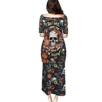 I Talk I Smile I Laugh Too But Be Care Ful When I'm Silent Family Matching Puletasi Dress and Hawaiian Shirt - Wonder Print Shop