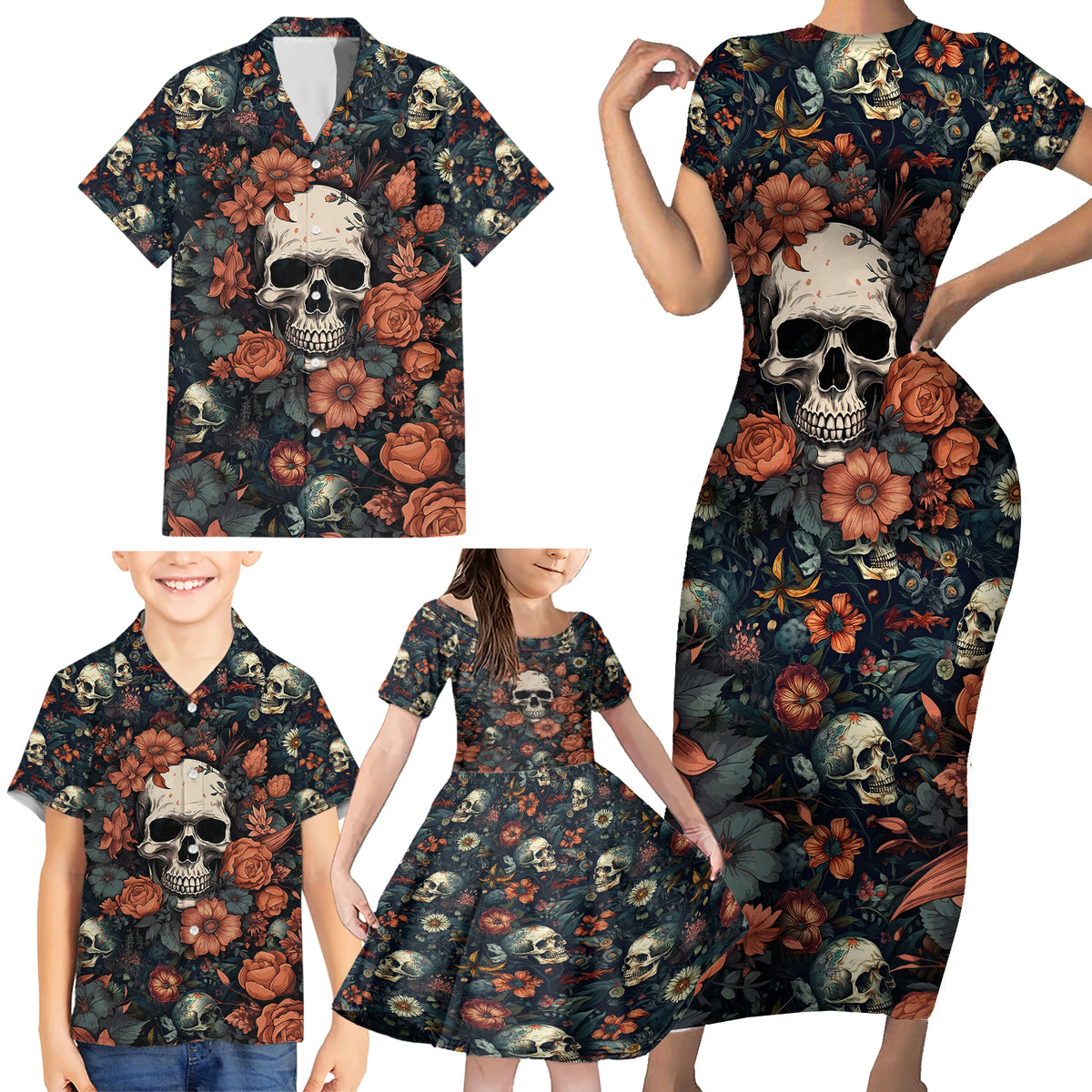 I Talk I Smile I Laugh Too But Be Care Ful When I'm Silent Family Matching Short Sleeve Bodycon Dress and Hawaiian Shirt - Wonder Print Shop
