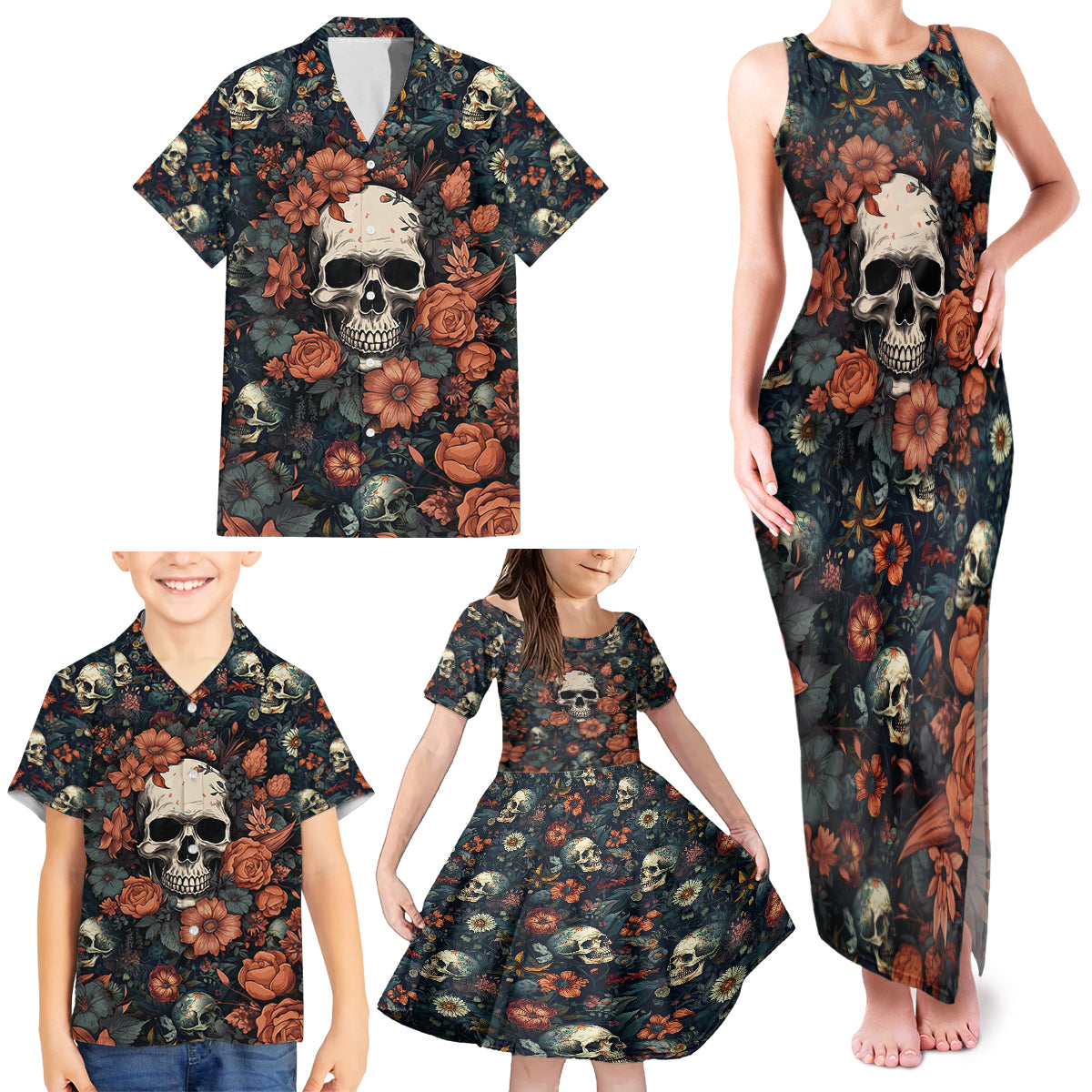 I Talk I Smile I Laugh Too But Be Care Ful When I'm Silent Family Matching Tank Maxi Dress and Hawaiian Shirt - Wonder Print Shop