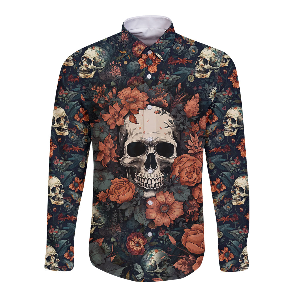 I Talk I Smile I Laugh Too But Be Care Ful When I'm Silent Long Sleeve Button Shirt - Wonder Print Shop