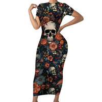 I Talk I Smile I Laugh Too But Be Care Ful When I'm Silent Short Sleeve Bodycon Dress - Wonder Print Shop
