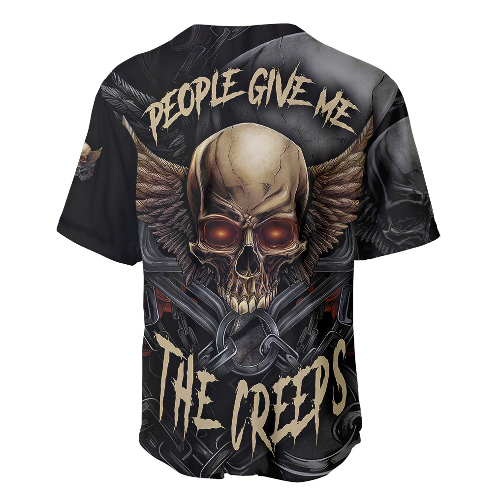 People Give Me The Creep Baseball Jersey - Wonder Print Shop