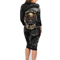 People Give Me The Creep Family Matching Long Sleeve Bodycon Dress and Hawaiian Shirt - Wonder Print Shop