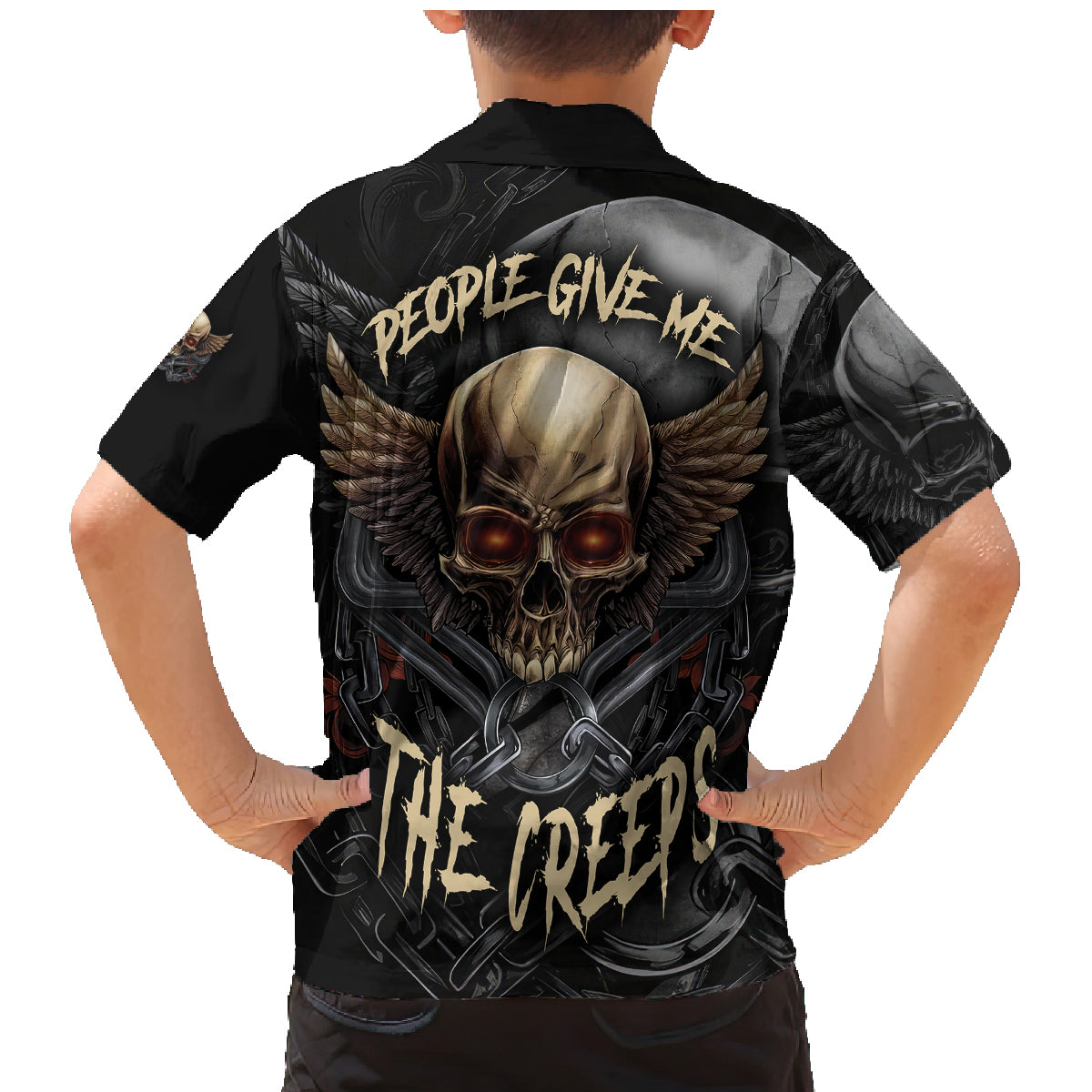 People Give Me The Creep Family Matching Mermaid Dress and Hawaiian Shirt - Wonder Print Shop