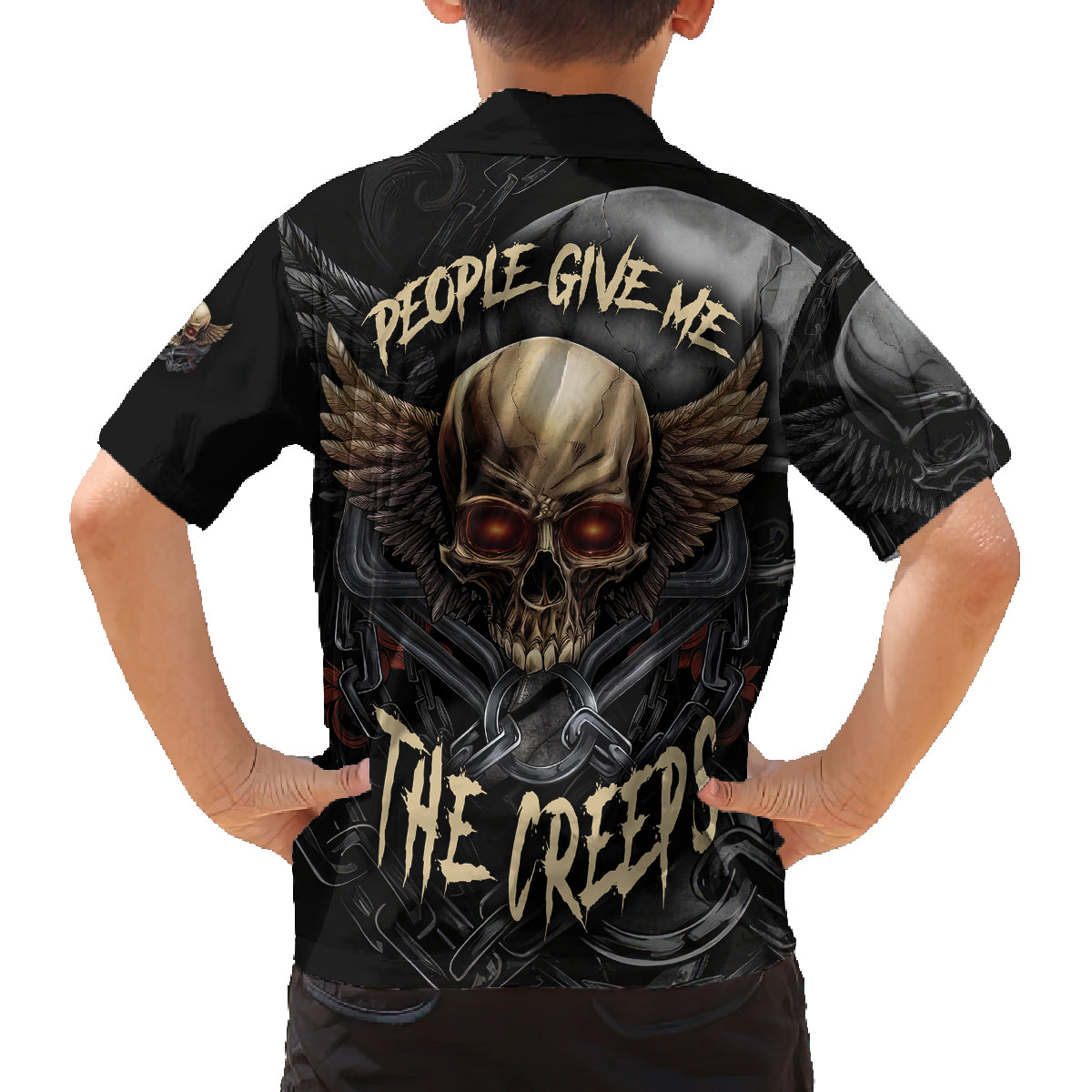 People Give Me The Creep Family Matching Puletasi Dress and Hawaiian Shirt - Wonder Print Shop