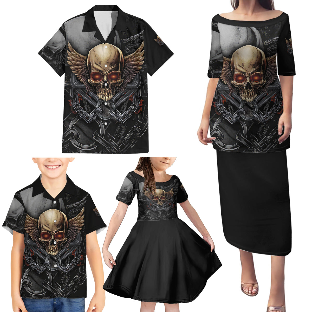 People Give Me The Creep Family Matching Puletasi Dress and Hawaiian Shirt - Wonder Print Shop