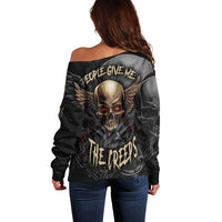 People Give Me The Creep Off Shoulder Sweater - Wonder Print Shop