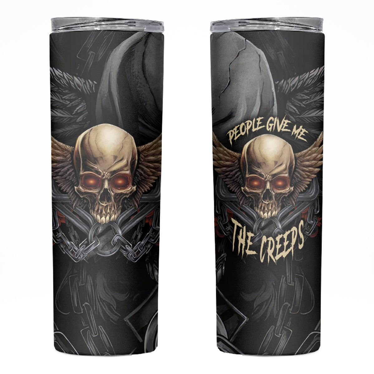 People Give Me The Creep Skinny Tumbler - Wonder Print Shop