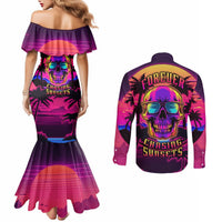foreuer-chasing-sunsets-skull-couples-matching-mermaid-dress-and-long-sleeve-button-shirts