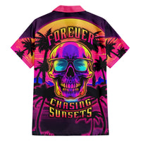 Foreuer Chasing Sunsets Skull Family Matching Long Sleeve Bodycon Dress and Hawaiian Shirt - Wonder Print Shop