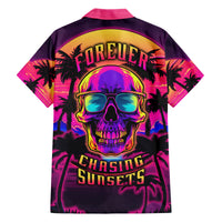 Foreuer Chasing Sunsets Skull Family Matching Off Shoulder Maxi Dress and Hawaiian Shirt - Wonder Print Shop