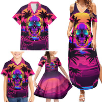 Foreuer Chasing Sunsets Skull Family Matching Summer Maxi Dress and Hawaiian Shirt - Wonder Print Shop