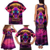 Foreuer Chasing Sunsets Skull Family Matching Tank Maxi Dress and Hawaiian Shirt - Wonder Print Shop