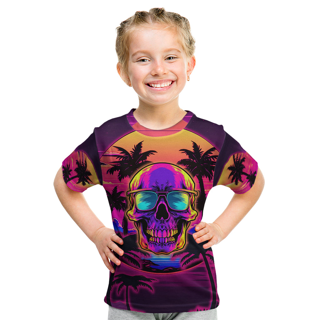 Foreuer Chasing Sunsets Skull Kid T Shirt - Wonder Print Shop