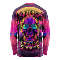 Foreuer Chasing Sunsets Skull Long Sleeve Shirt - Wonder Print Shop