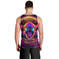 Foreuer Chasing Sunsets Skull Men Tank Top - Wonder Print Shop